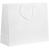Пакет «Крафт», L, белый купить с нанесением логотипа оптом на заказ в интернет-магазине Санкт-Петербург
