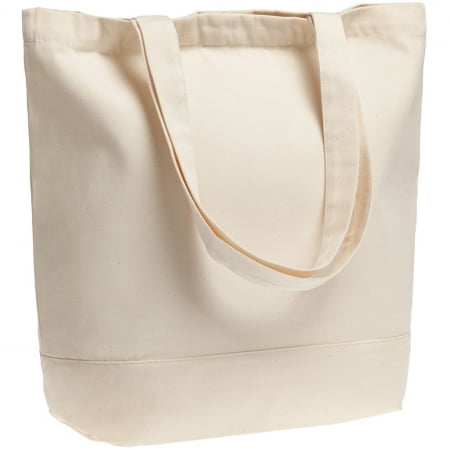 Холщовая сумка Shopaholic, неокрашеная купить с нанесением логотипа оптом на заказ в интернет-магазине Санкт-Петербург