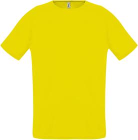 Футболка унисекс SPORTY 140 лимонно-желтая купить оптом с нанесение логотипа в Санкт-Петербурге