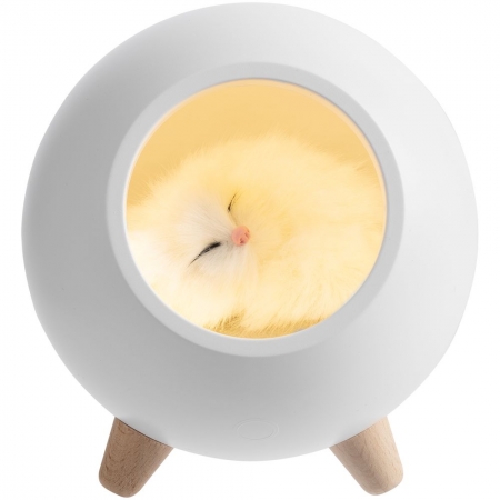 Беспроводная лампа-колонка Right Meow, белая купить с нанесением логотипа оптом на заказ в интернет-магазине Санкт-Петербург