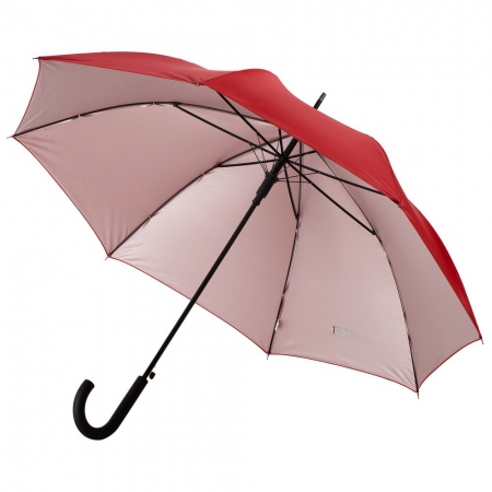 Зонт-трость Silverine, красный купить с нанесением логотипа оптом на заказ в интернет-магазине Санкт-Петербург