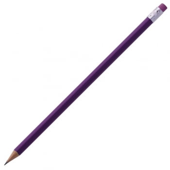 Карандаш простой Triangle с ластиком, фиолетовый купить с нанесением логотипа оптом на заказ в интернет-магазине Санкт-Петербург