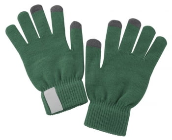 Сенсорные перчатки Scroll, зеленые купить с нанесением логотипа оптом на заказ в интернет-магазине Санкт-Петербург