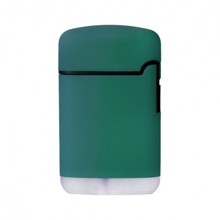 Зажигалка Zenga, турбо, многоразовая, зеленая купить с нанесением логотипа оптом на заказ в интернет-магазине Санкт-Петербург
