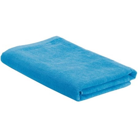 Пляжное полотенце в сумке SoaKing, голубое купить с нанесением логотипа оптом на заказ в интернет-магазине Санкт-Петербург