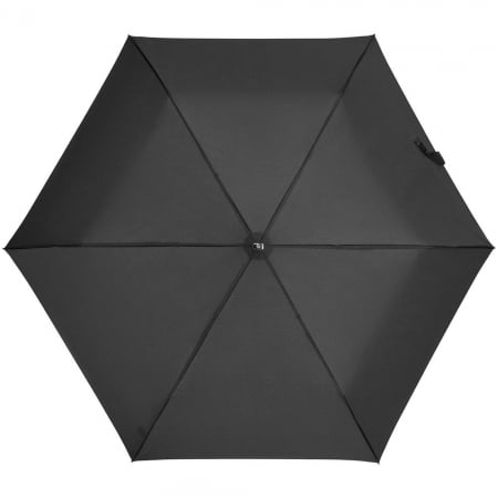 Зонт складной Rain Pro Mini Flat, черный купить с нанесением логотипа оптом на заказ в интернет-магазине Санкт-Петербург