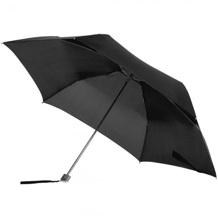 Зонт складной Karissa Ultra Mini, механический, черный купить с нанесением логотипа оптом на заказ в интернет-магазине Санкт-Петербург
