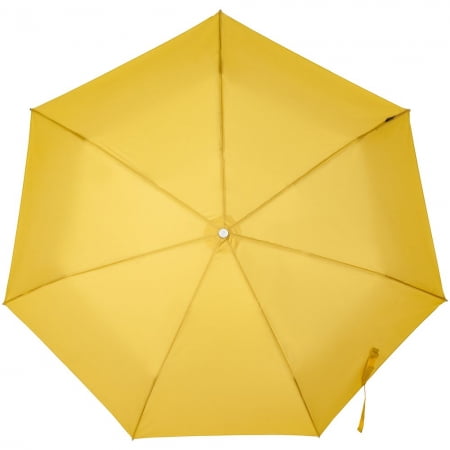 Складной зонт Alu Drop S, 3 сложения, 7 спиц, автомат, желтый (горчичный) купить с нанесением логотипа оптом на заказ в интернет-магазине Санкт-Петербург