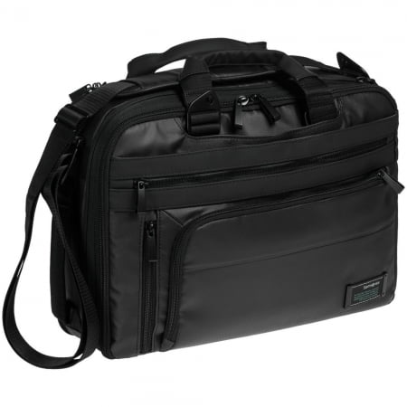 Сумка-рюкзак для ноутбука Cityvibe 2.0, черная купить с нанесением логотипа оптом на заказ в интернет-магазине Санкт-Петербург