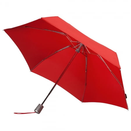 Складной зонт Alu Drop S, 4 сложения, автомат, красный купить с нанесением логотипа оптом на заказ в интернет-магазине Санкт-Петербург